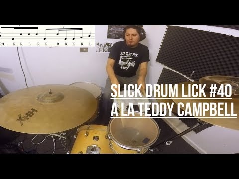 Drum Lesson - Slick Drum Lick #40 - A la Teddy Campbell