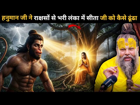 हनुमान जी ने कैसे की 100 योजन समुद्र पार करके माता सीता की खोज🤯कैसे हुई हनुमान जी और सीता जी की भेट