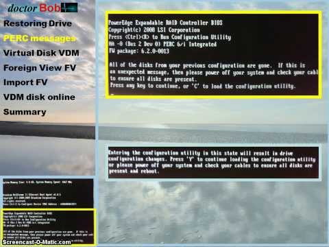 Disk Installation to restore OS on Dell T610 PERC6i
