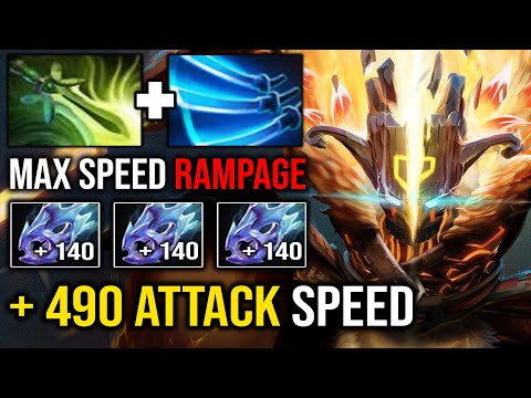 WTF +490 ATTACK SPEED Triple Moon Shard Juggernaut | Brutal Slash Easy RAMPAGE 7.30e Dota 2