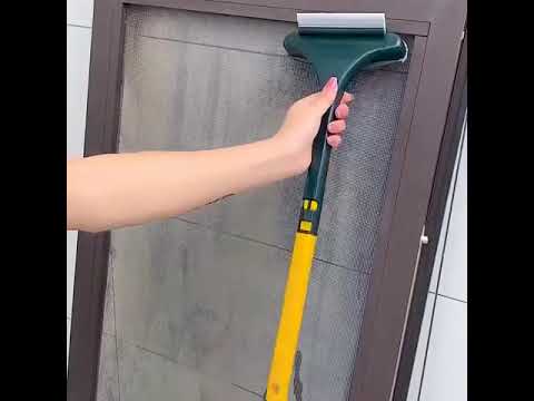 2 in 1 Window Cleaning Brush Mesh Cleaning Brush with Extended Handle