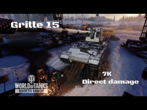 Grille 15 in Acantilado:7K direct damage :Wot console - World of Tanks