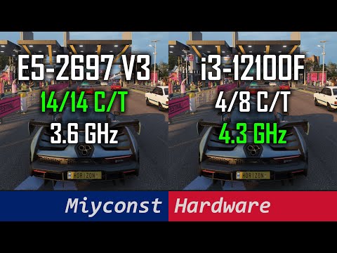 🇬🇧 20 games comparison – E5-2697 V3 vs i3-12100 | RX 7900 XT