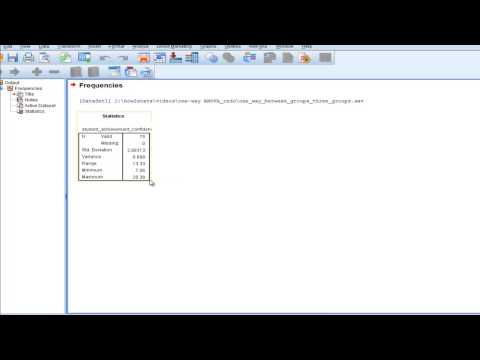 Standard Deviation, Variance, Range - SPSS