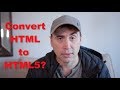 Convert HTML to HTML5 ... what?