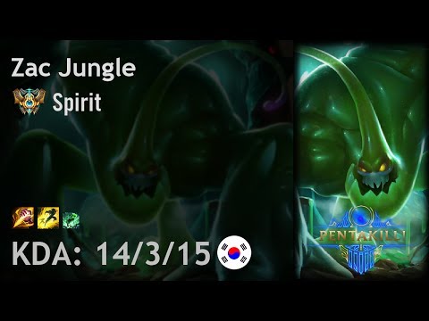 Zac Jungle vs Gragas - Spirit - KR Challenger Patch 7.14