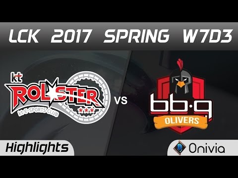 KT vs BBQ Highlights Game 1 LCK Spring 2017 W7D3 KT Rolster vs BBQ Olivers