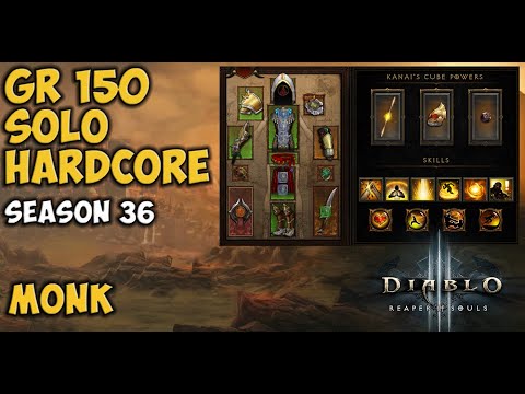 Rank 1 GR 150 PoJ Tempest rush monk Hardcore Solo Self Found Season 36