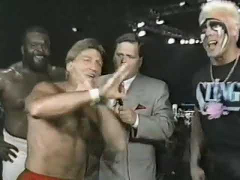Paul Orndorff Sting Junkyard Dog save Rocky King from the Horsemen - 5/29/1990 - NWA/WCW