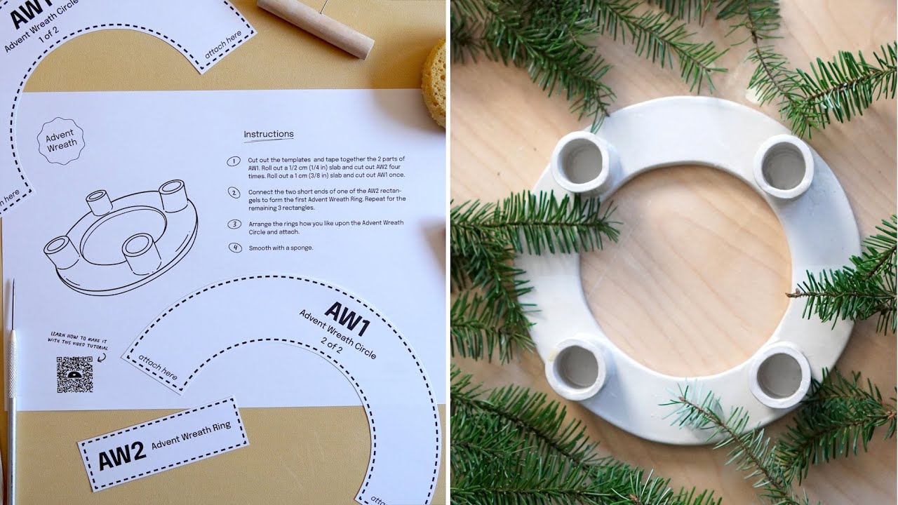 How to make a Christmas advent wreath (with templates!)