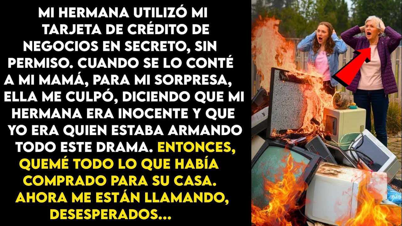 Mi hermana usó mi tarjeta de crédito de negocios en secreto. Cuando se lo dije a mi mamá, me echó,