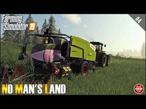 WRAPPING GRASS BALES FOR SILAGE ⭐ No Man's Land #4 ⭐ FS19 Timelapse