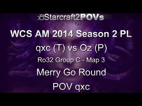 SC2 HotS - WCS AM 2014 S2 PL - qxc vs Oz - Ro32 Group C - Map 3 - Merry Go Round - qxc
