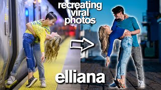 Recreating Viral Couple's Photos *Two HUGE Pranks and a KISS* ft/ Elliana Walmsley video