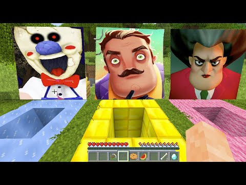 ВЫБЕРИ ПРАВИЛЬНУЮ ЯМУ ПОРТАЛ МОРОЖЕНЩИК EXE ПРИВЕТ СОСЕД УЧИЛКА 3D ICE SCREAM в МАЙНКРАФТ