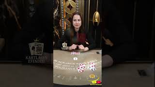 KURPİYERE AŞIK OLDUM! | Big Win | EFSANEYDİ! #canlıcasino #blackjack #casino #kartlarinefendisi