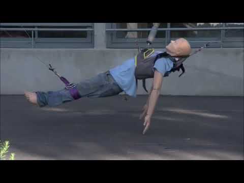 Large wire driven parallel rescue crane