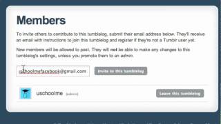 Learn Tumblr Ep10: Creating Multiple Blogs and Collaborating with Members @ uSchoolme