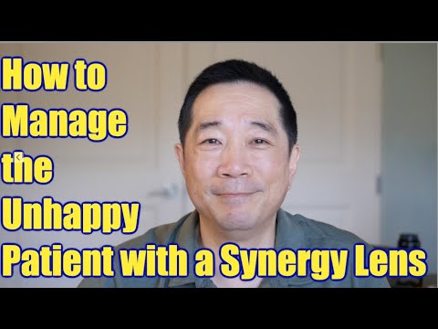 There is no perfect lens implant.  How to manage the unhappy patient with a Synergy lens.
