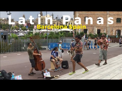 Impressive ‘Latin Panas’ - Street Music Performers in Barcelona Spain