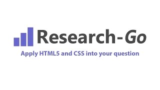 Applying HTML5 and CSS into your question