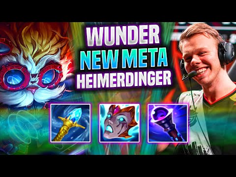 WUNDER TRIES NEW META HEIMERDINGER! - FNC Wunder Plays Heimerdinger Top vs Gnar! | Season 2022