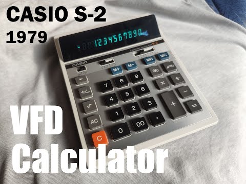 1979 CASIO S-2 Vintage VFD Calculator demo