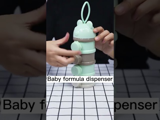 Vídeo relacionado con Termichy Dispensador de fórmula para bebés, contenedor dispensador de fórmula portátil para viajes, actividades al aire libre para bebés, 250g (azul, 1 paquete)