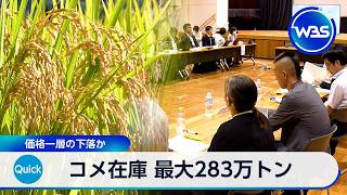 コメ在庫 最大283万トン 価格一層の下落か【WBS】