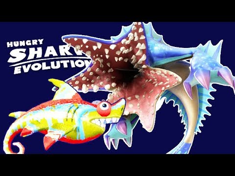 NEW ABYSSHARK vs SHARKELEON (HUNGRY SHARK EVOLUTION)