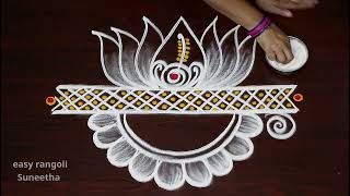 New Year 2023 Kolam rangoli designs by Suneetha🌺Easy Pongal/ Sankranthi muggulu