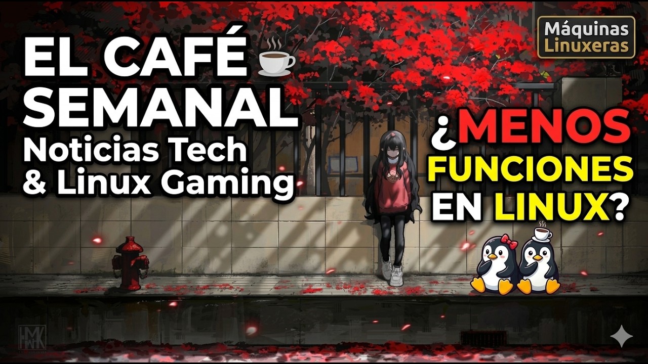 ¡El Café Semanal!  Noticias Tech y Linux Gaming. Menos funciones en Linux? 🐧🐧
