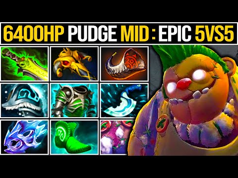 What A Game!!! 5VS5 - Epic Team Fight | 6400HP Master Tier Pudge Persona Mid | Pudge Official