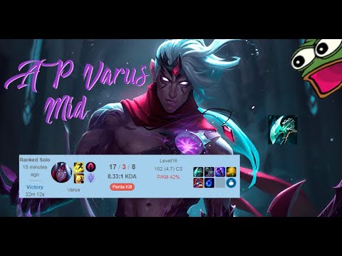 League Of Legends - Full AP Varus Mid - Pentakill - S11