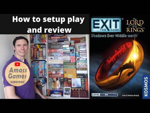 How to setup play and review Lord of the Rings Shadows over Middle-Earth Exit: the Game by AmassGames 