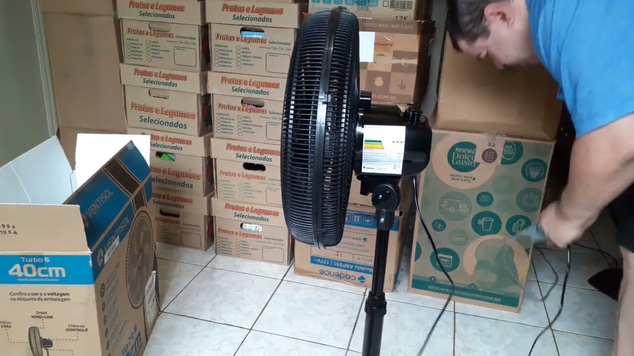 Ventilador de Coluna 6 pás Turbo Ventisol Bom e Barato montagem e texte,