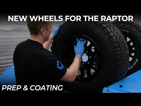 Prepping and Coating New Wheels & Tires For The Raptor