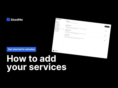 1.2 How to add your services