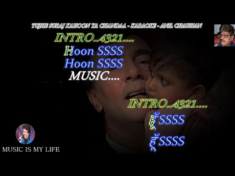 Tujhe Suraj Kahoon Ya Chanda Karaoke With Scrolling Lyrics Eng. & हिंदी