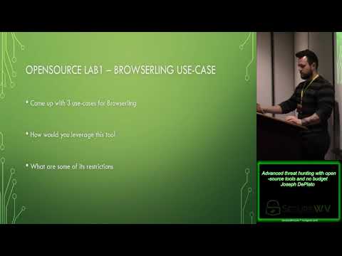 Class 2 03 Advanced threat hunting with open source tools and no budget Joseph DePlato