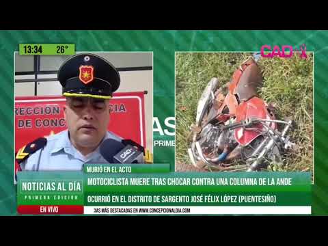 Motociclista muere tras chocar contra una columna de la ANDE