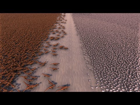 3000 VELOCIRAPTORS vs 50000 CHICKENS - Ultimate Epic Battle Simulator