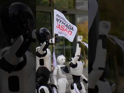 Robots protest in Poland, calling for AI regulation