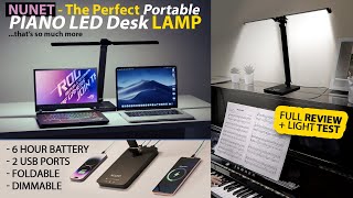 NUNET LED Double Head Desk Lamp: Perfect for Pianos, Offices, Double Head LED Desk Lamp
