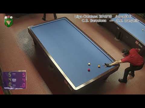 Billar a 3 bandas Lliga Catalana 2018/19 1ª Divisio Jornada 06 M. Casademunt vs A. Hernadez