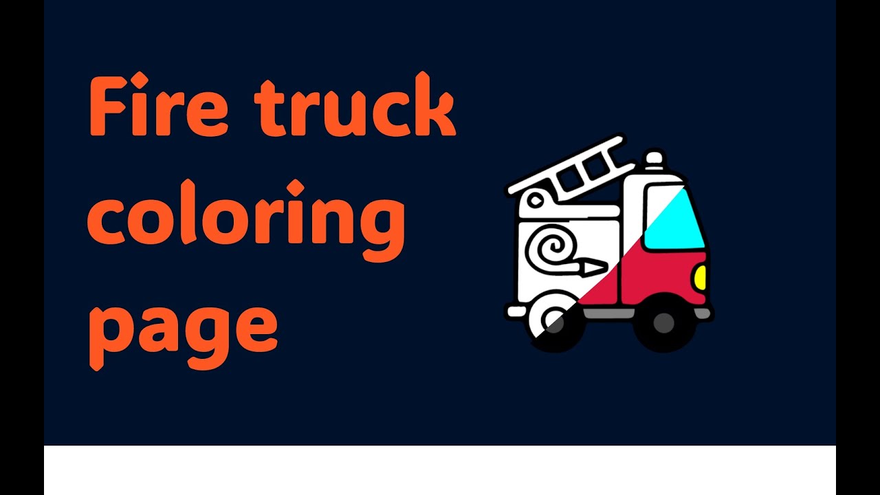 Children's fire truck coloring page | Fun Drawing for Kids | made DRAWING TV