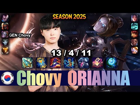GEN Chovy ORIANNA vs ANNIE Mid - Patch 25.18 KR Ranked | lolrec