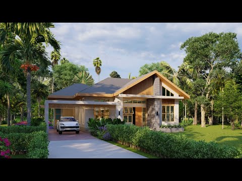 Iconic Design#55, 46x35 sq-ft Modern Forest House Tour  Tropical Luxury Retreat in Nature