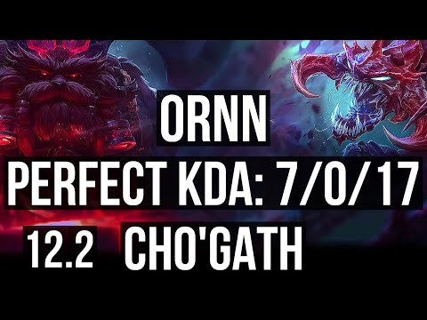 ORNN vs CHO'GATH (TOP) | 7/0/17, Godlike, Rank 14 Ornn | NA Master | 12.2