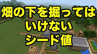 【マインクラフトPE】畑の下を掘ってはいけない村（シード値紹介）